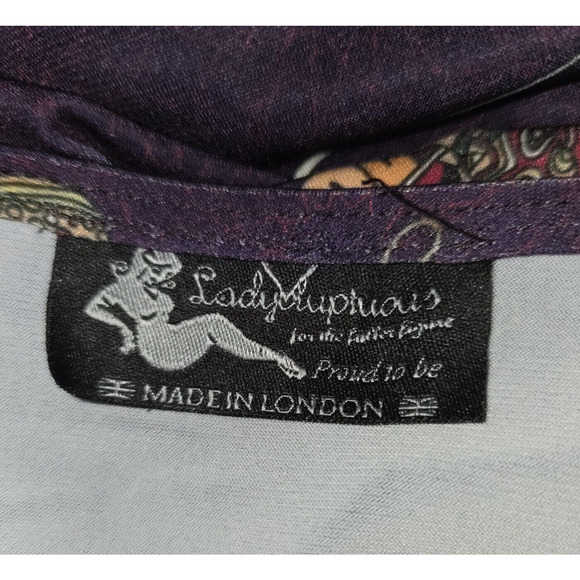 Lady Voluptuous London Womens 30 32 Dress Mandala Chameleon Novelty Print Midi - Picture 2 of 12